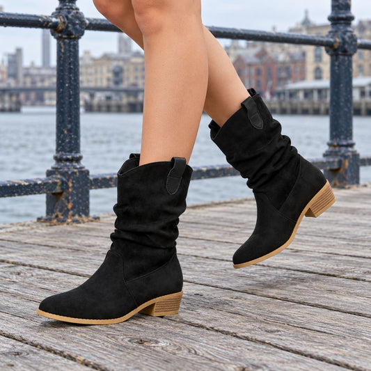 Sloane | Luxury-Inspired Women’s Pointed Suede Boots – Versatile Ankle & Mid-Calf Design