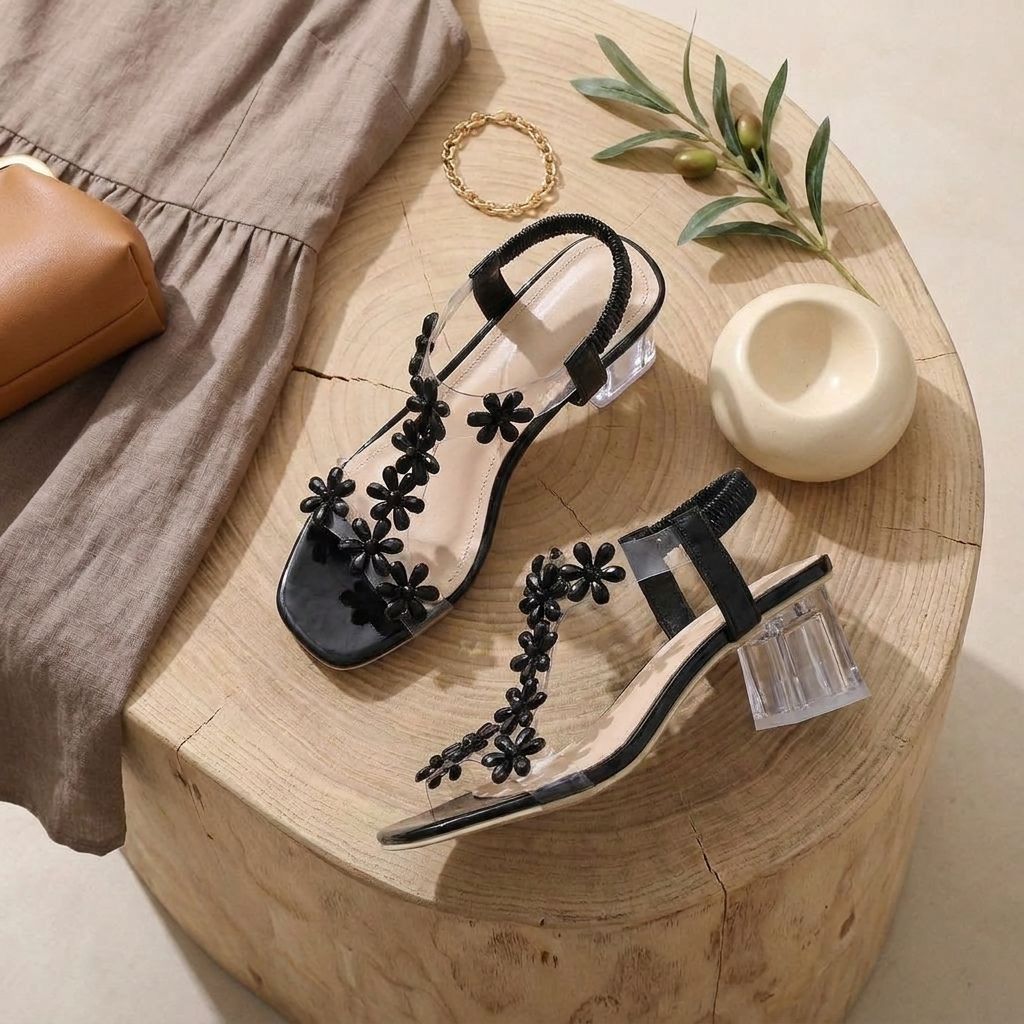 Sofia | Women’s Floral Square Heel Sandals