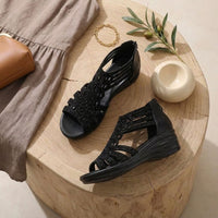 Mila | Women’s Crystal Roman Wedge Sandals