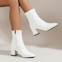 Chloe | Women’s Side Zipper Block Heel Ankle Boots