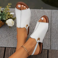 Alessia | Women’s Peep-Toe Back-Strap Flat Sandals