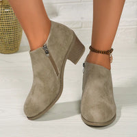 Liora | Women’s Round-Toe Chunky Heel Ankle Boots