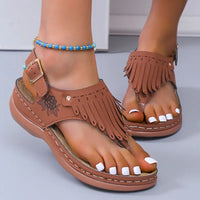Naomi | Women’s Roman Thong Wedge Sandals