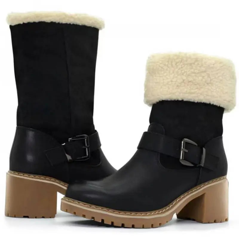 Iris | Women’s Chunky Heel Western Boots with Buckle