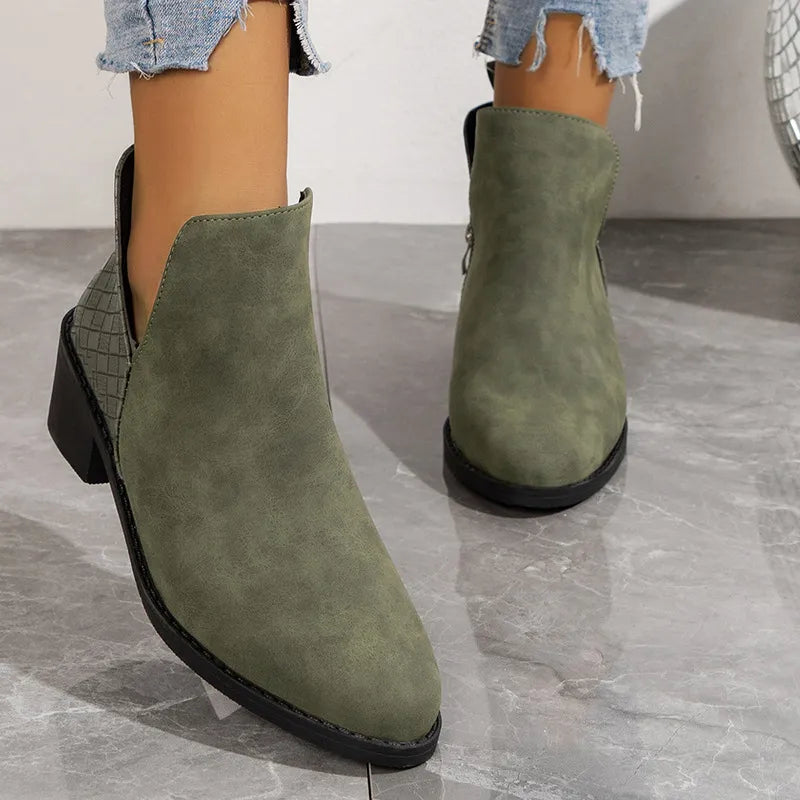 Crystal | Women’s Summer V-Cut Printed Ankle Boots