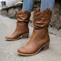 Christina | Women’s Vintage Summer Knight Boots – PU Leather