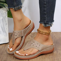 Ashley | Women’s Wedge Flip Flops – Clip Toe Summer Sandals