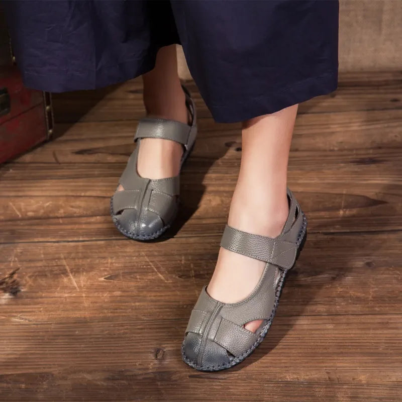 Paloma | Women Retro Genuine Leather Sandals