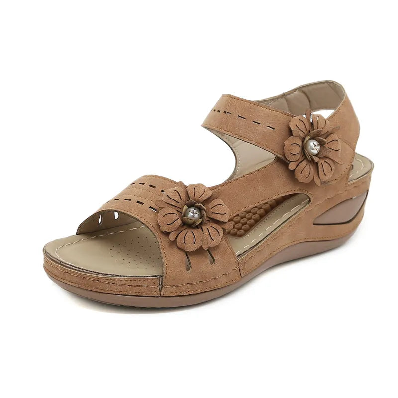 Calista | Women’s Synthetic Leather Wedge Sandals