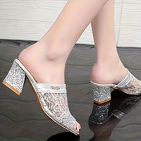 Luz® | Feminine sandals with sparkling sequins
