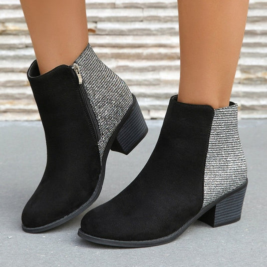 Orla | Women’s Side Zip Chunky Heel Boots